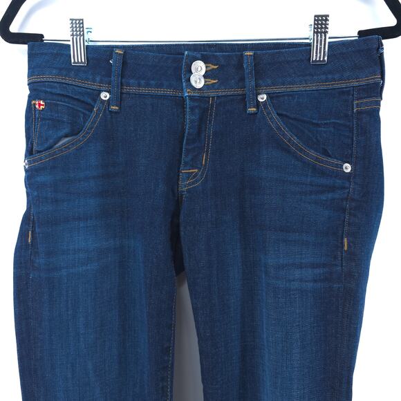 Hudson Y2K Classic Backflap Pocket Straight Leg Mid Rise Dark Wash Denim Jean 27 - Picture 3 of 13